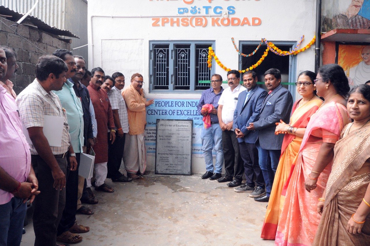 Inaugurated a Library in ZPHS Kodad